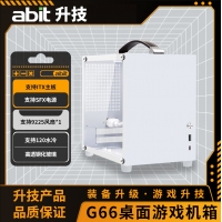 升技(abit) G66機箱 迷你時尚手提機箱 鋼化玻璃側(cè)板 皮質(zhì)提手 G66 雪山白
