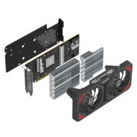 瀚鎧（VASTARMOR）AMD Radeon RX 7700 XT 黑色合金 12GB GDDR6 雙風(fēng)扇 電競游戲顯卡