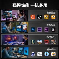 【銳龍R9 9950X游戲電競】 銳龍R9-9950X/華碩X870吹雪/64G/2TB固態(tài)/RX7900XTX 電競游戲主機(jī)