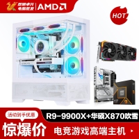 【銳龍R9 9900X游戲電競】 AMD 9900X/華碩X870吹雪WIFI/RX7900XT/48G/1TB固態(tài) 電競游戲
