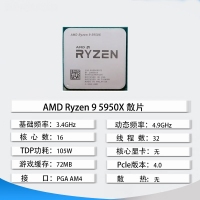 【銳龍R9 5950X游戲電競(jìng)】銳龍R9-5950X/華碩X570/64G/2TB/RX7700XT電競(jìng)游戲電腦主機(jī)