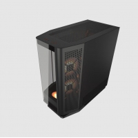 骨伽 星艦FV270 黑色 游戲電腦臺(tái)式主機(jī)箱 支持360水冷 旋轉(zhuǎn)臺(tái)/ATX主板/四面快拆/270°海景房