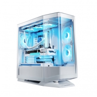 骨伽 星艦FV270 白色 游戲電腦臺式主機箱 支持360水冷 旋轉(zhuǎn)臺/ATX主板/四面快拆/270°海景房