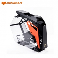 骨伽（COUGAR）征服者mini 黑橙 臺(tái)式機(jī)箱游戲水冷側(cè)透異型主機(jī)箱