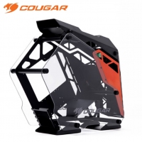 骨伽（COUGAR） 征服者臺式機箱游戲水冷側透異型主機箱 大征服者 黒橙