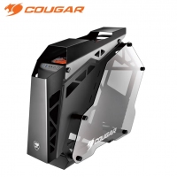 骨伽（COUGAR） 征服者臺式機箱游戲水冷側透異型主機箱 大征服者 黒橙