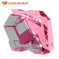 骨伽（COUGAR） 征服者臺(tái)式機(jī)箱游戲水冷側(cè)透異型主機(jī)箱 大征服者 粉色