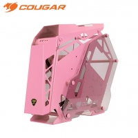 骨伽（COUGAR） 征服者臺(tái)式機(jī)箱游戲水冷側(cè)透異型主機(jī)箱 大征服者 粉色