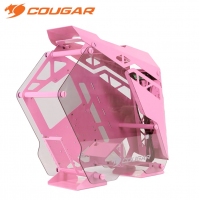 骨伽（COUGAR） 征服者臺(tái)式機(jī)箱游戲水冷側(cè)透異型主機(jī)箱 大征服者 粉色