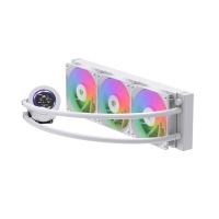 天極風白帝二代 白色 一體式360水冷散熱器 IPS自定義視頻屏幕電腦CPU散熱器