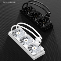 天極風(fēng)白帝二代 白色 一體式360水冷散熱器 IPS自定義視頻屏幕電腦CPU散熱器