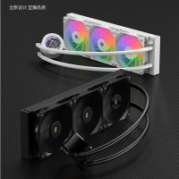 天極風(fēng)白帝二代 白色 一體式360水冷散熱器 IPS自定義視頻屏幕電腦CPU散熱器