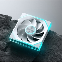 骨伽 星鏈V2白色反葉 積木風扇 ARGB 5v3針主板同步 PWM溫控調(diào)節(jié)（12CM/降噪防震腳墊）