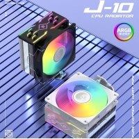天極風(fēng) J-10 ARGB 白色CPU風(fēng)冷散熱器臺式機電腦1700靜音風(fēng)扇無限鏡頂蓋