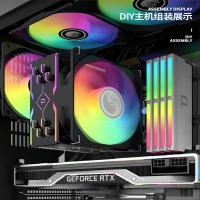 天極風(fēng) J-10 ARGB 白色CPU風(fēng)冷散熱器臺式機電腦1700靜音風(fēng)扇無限鏡頂蓋