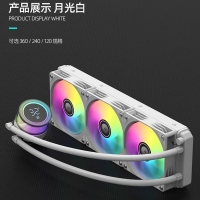 天極風(fēng)白帝數(shù)顯360水冷散熱器 顯示屏幕溫度可編程自定義水冷頭 白色