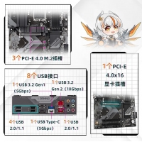 技嘉（GIGABYTE）魔鷹X B760 GAMING X 主板DDR5支持CPU13700K/13600KF
