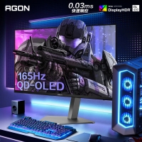 AOC 愛攻 32寸 AG326UD 4K超清QD-OLED 165Hz 直面電競 顯示器