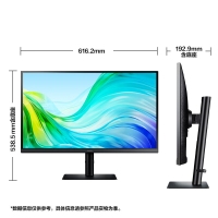 三星（SAMSUNG）S27F612EAC 27英寸 IPS 2K 窄邊框 低藍(lán)光不閃屏旋轉(zhuǎn)升降 高清顯示器