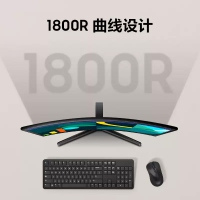 三星 27寸 S27D368GAC (1800R曲面) Y型底座 100HZ不閃屏辦公顯示器